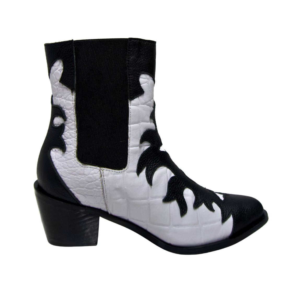 Botines Texanos Blancos