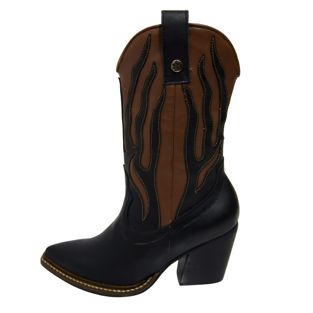Botas Texanas Fuego Alto Café