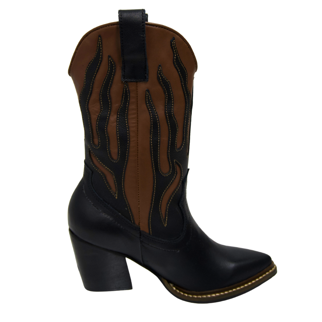 Botas Texanas Fuego Alto Café