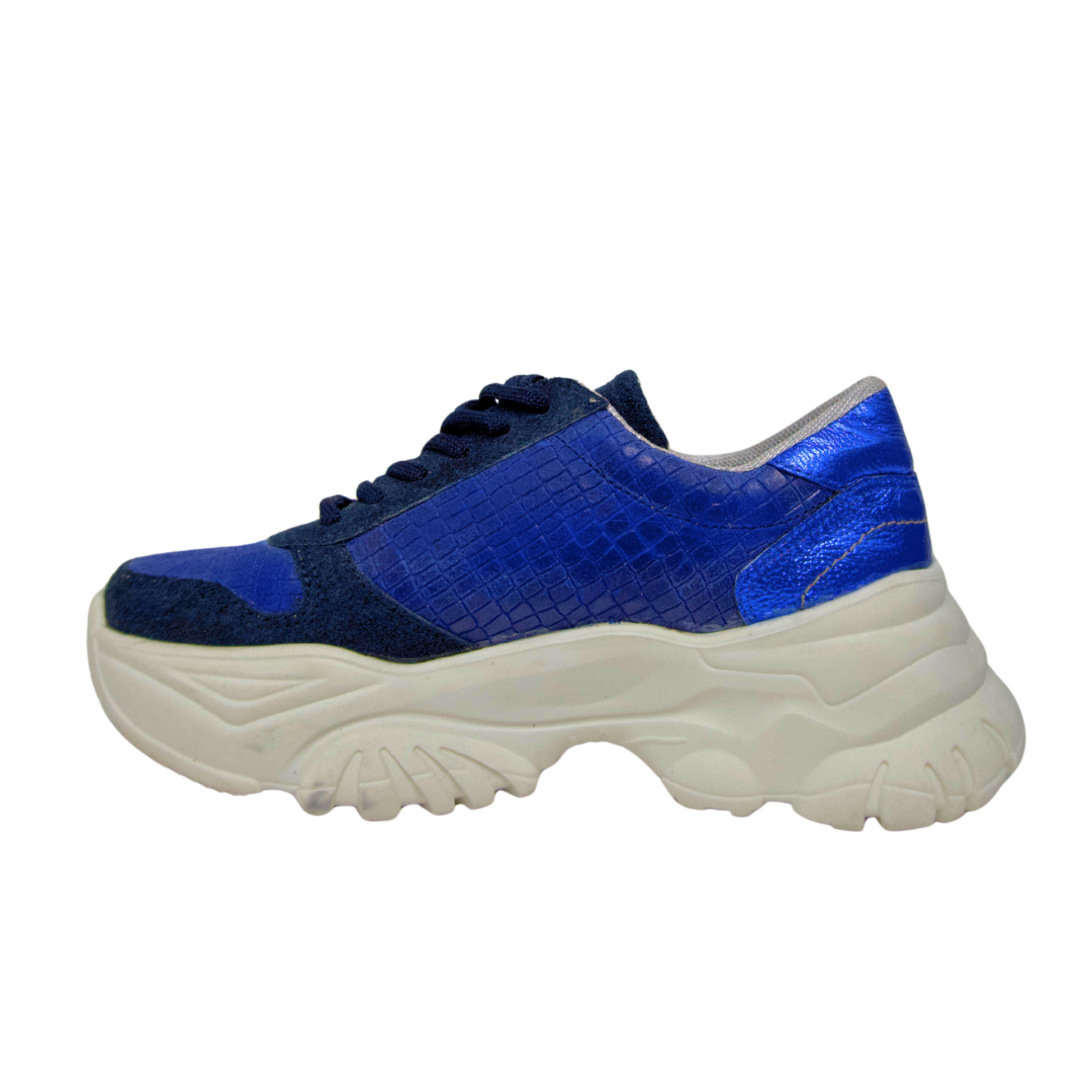 Tenis Pell Azules