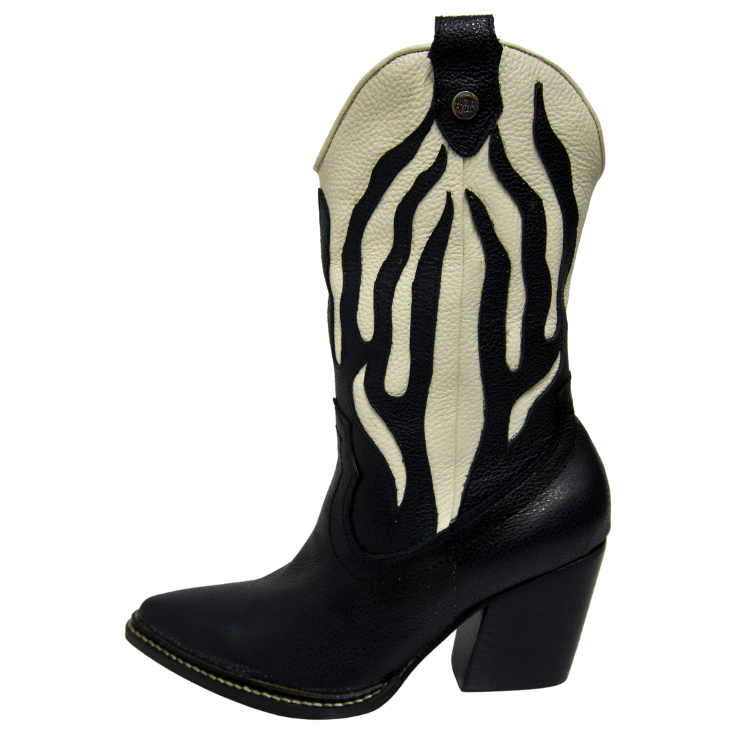 Botas Texanas Fuego Alto Blancas