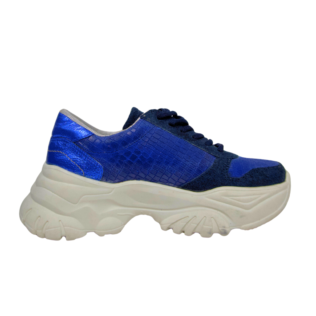 Tenis Pell Azules