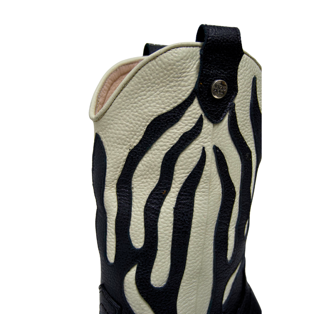 Botas Texanas Fuego Alto Blancas