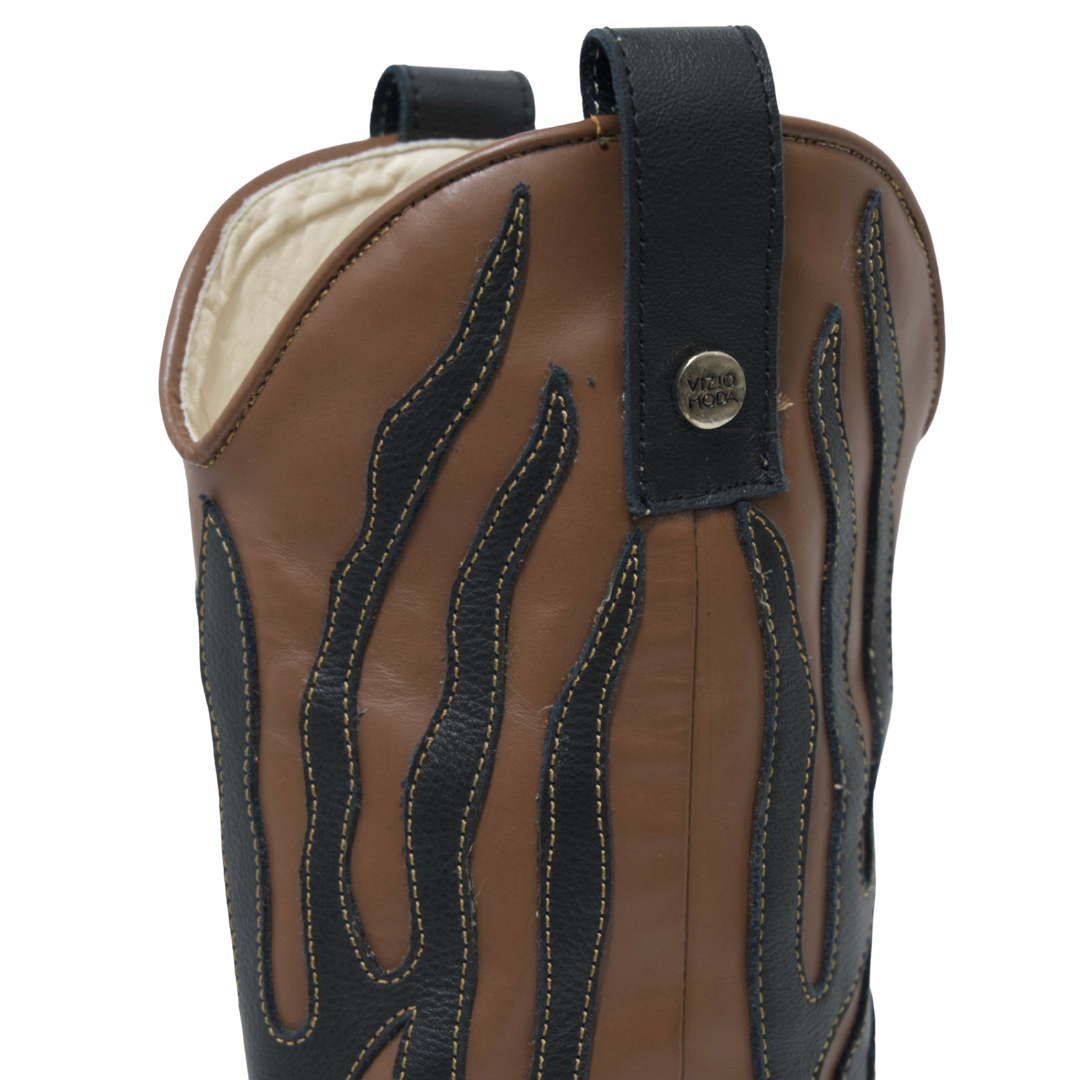 Botas Texanas Fuego Alto Café