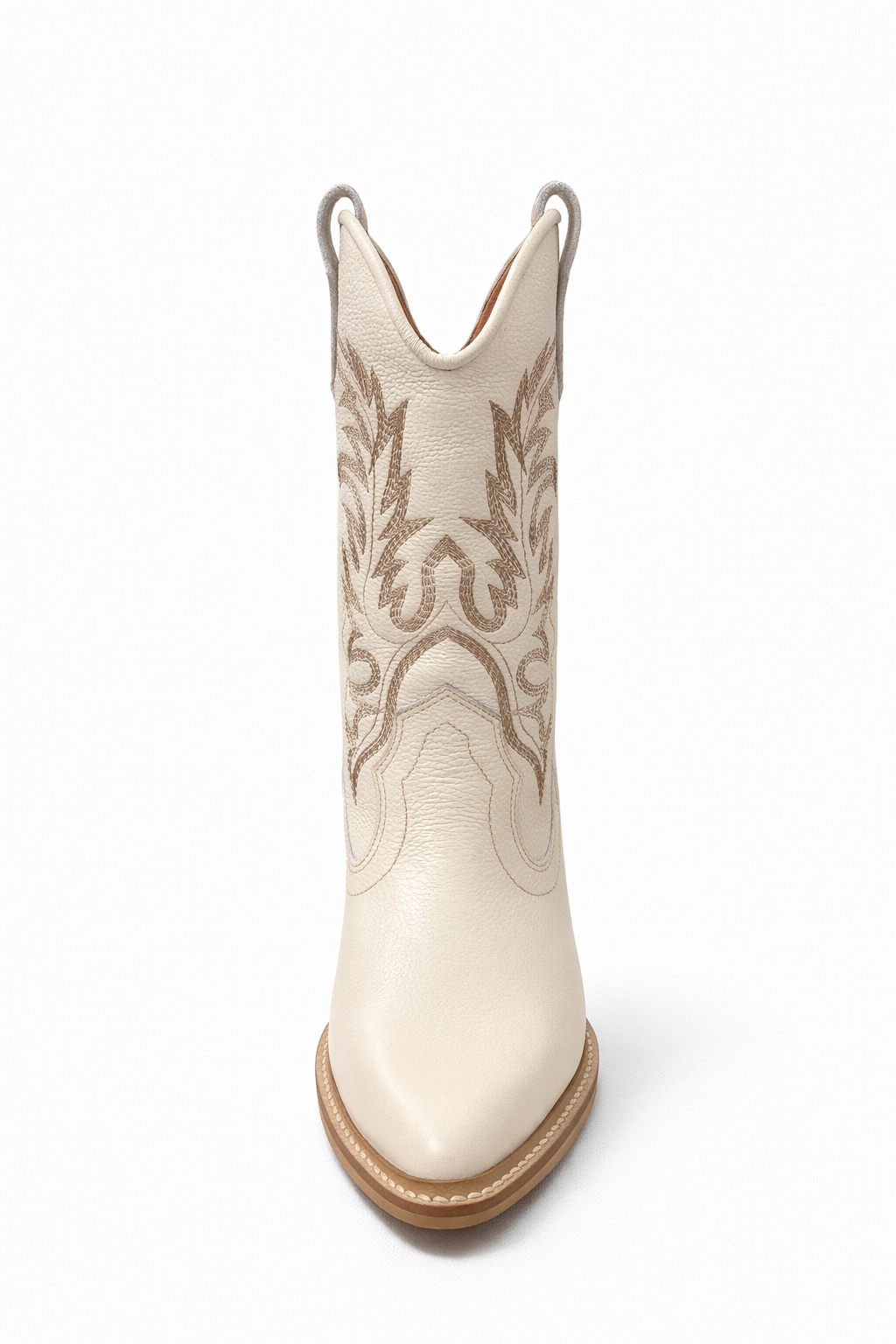 Botas Texanas Blancas Bordado Oro